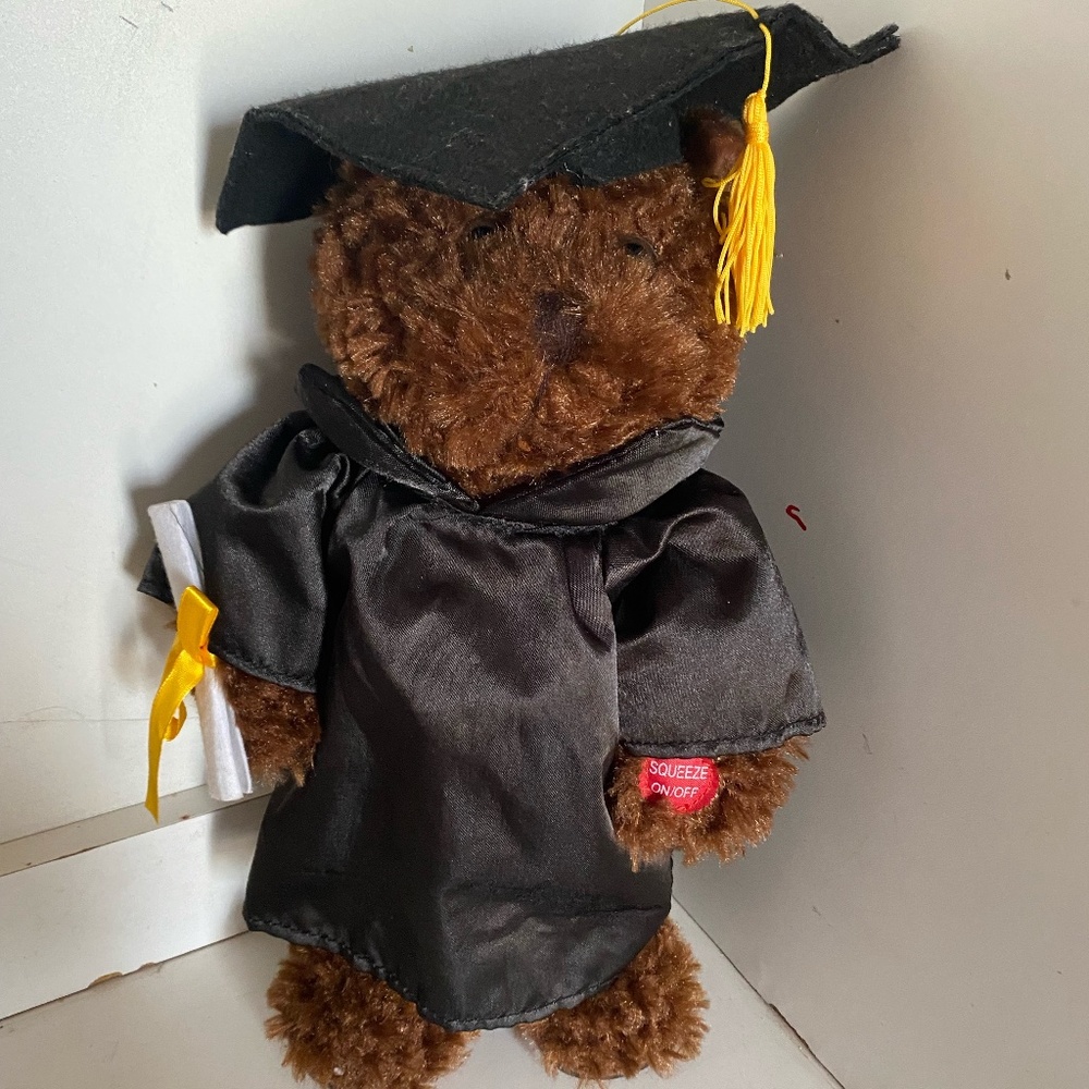 Graduation stuffed animal music player